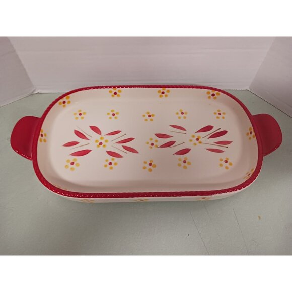 Temp-tations by Tara Old World Red White Tray KFI-XNG-936840 - Picture 1 of 9